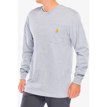Pánské tričko Tričko s dlouhým rukávem Carhartt Workwear Pocket T-Shirt L/S - heather grey