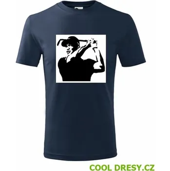 Dětská móda Dětské tričko Tiger Woods 2 - Barva: námořní modrá, Velikost 10let