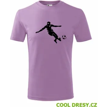 Dětské tričko s fotbalistou 2 - Barva: fialová, Velikost 4roky