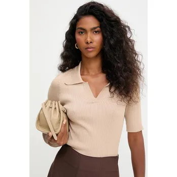 Dámská halenka Halenka Answear.LAB dámská, béžová barva, hladká ST.TR0384.TOS 80X, vel. L/XL