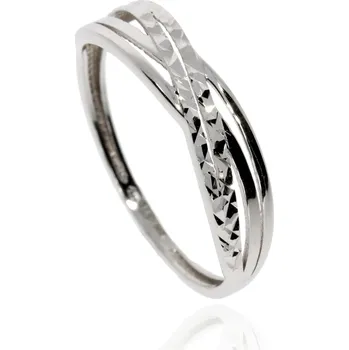 Prsten Zlatnictví Helios Bílé zlato prsten a gravírování Velikost: 55, Váha: 1,15g