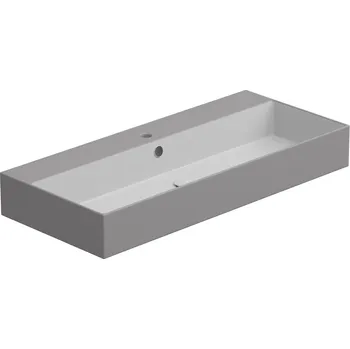 Umyvadlo Umyvadlo Zenith BW 102 hranaté, keramické, dvoubarevné, 102x46 cm, ZELAVBW102BI000038