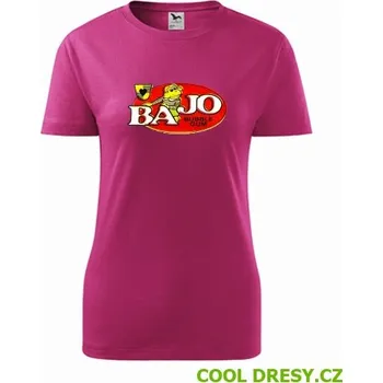 Dámské tričko Dámské retro tričko Bajo - Barva: purpurová, Velikost S