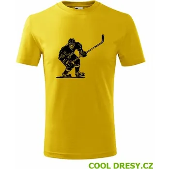 Chlapecké tričko Dětské tričko s hokejistou - Barva: žlutá, Velikost 4roky