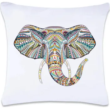 Dekorativní polštářek DOBRÝ TRIKO Polštář s potiskem 40 x 40 cm Hlava slona Oboustranný tisk: NE
