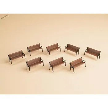 Modelová železnice Lavičky parkové TT 8 ks - Auhagen 43648