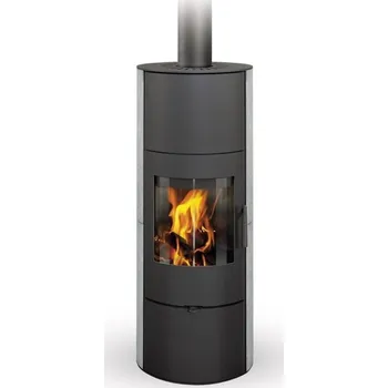 Krbová kamna ROMOTOP EVORA H AKUM krbová kamna 2,5-6,6kW, akumulační, černá/kámen