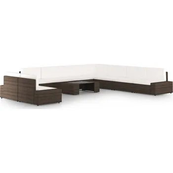 10dílná zahradní sedací souprava s poduškami polyratan hnědá IM_3067167