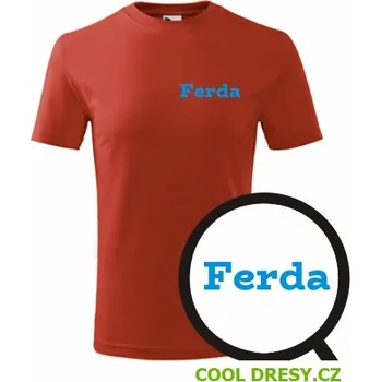 Dětské tričko Ferda - Barva: červená, Velikost 4roky