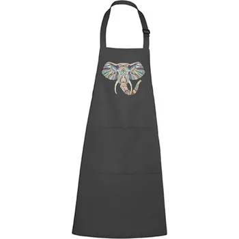 Kuchyňská zástěra DOBRÝ TRIKO Zástěra s potiskem Hlava slona Barva: Antracitová