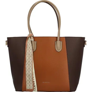Kabelka Módní dámská koženková kabelka na rameno MaxFly Jaryna, hnědá