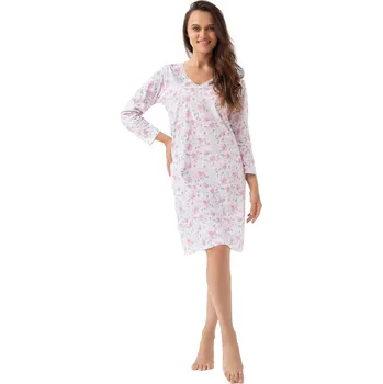 Dámské noční prádlo Noční košile LUNA 261 růžová-cacao L 0