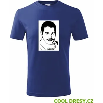 Chlapecké tričko Dětské tričko Freddie Mercury - Barva: královská modrá, Velikost 6let