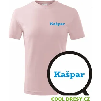 Chlapecké tričko Dětské tričko Kašpar - Barva: růžová, Velikost 10let