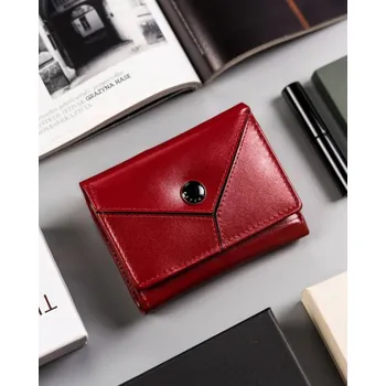 Peněženka Klasická, malá dámská peněženka z přírodní kůže Barva: Červená