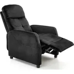 Relaxační polohovací TV křeslo FELIPE 2 — látka, černá Halmar