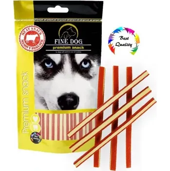 Pamlsek pro psa FINE DOG Sandwich strips HOVĚZÍ 80g