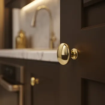 Nábytkové kování Interex Knopka CIRCLE / Zlatá lesklá