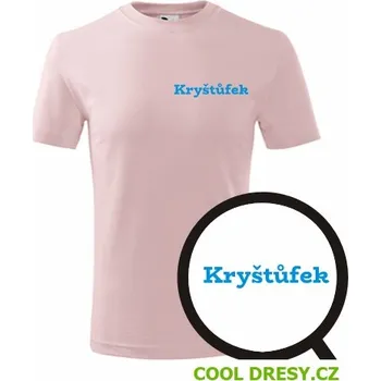 Dětské tričko Kryštůfek - Barva: růžová, Velikost 10let