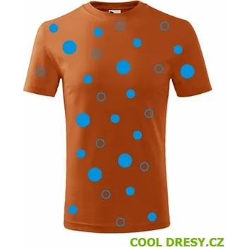 Chlapecké tričko Dětské tričko s modrými kuličkami - Barva: oranžová, Velikost 8let