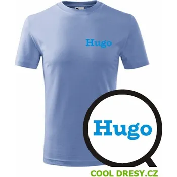 Chlapecké tričko Dětské tričko Hugo - Barva: nebesky modrá, Velikost 4roky