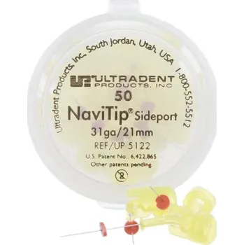 Ultradent NaviTip Sideport 31G 21mm, 50 ks Nejtenčí, nejflexibilnejší a nejšetrnější
