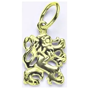 Přívěsek Zlatý přívěsek ,Český lev oboustranný , žluté zlato - P 826 (Zlatý lev)