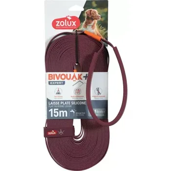 Vodítko pro psa Zolux vodítko BIVOUAK ploché 15mm/15m červená