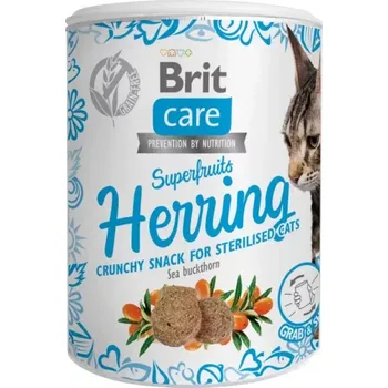 Pamlsek pro kočku Brit Care Cat Snack Superfruits Herring 100g