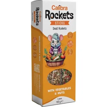 Krmivo pro hlodavce Calibra Rockets Sticks Small rodents Veget. 120g