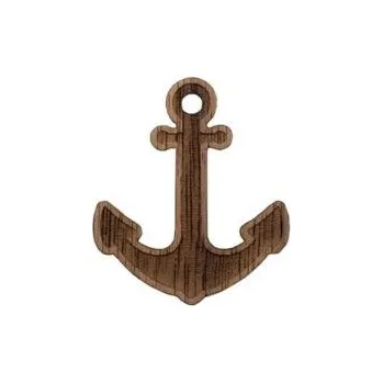 Šperk Dřevěná brož Kotva s praktickým zapínáním a možností výměny či vrácení do 30 dnů zdarma. - BR290