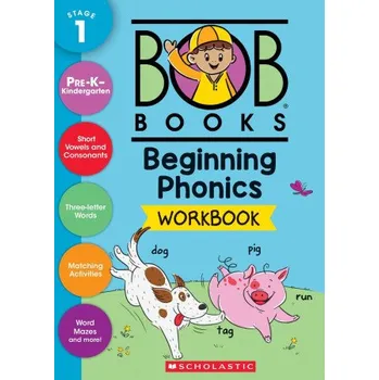 Kniha Bob Books - Beginning Phonics Workbook Phonics, Writing Practice, Stickers, Ages 4 and Up, Kindergarten, First Grade (Stage 1: Starting to Read) (EN)
