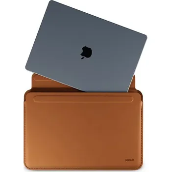 Telefonní příslušenství Epico Leather Sleeve pro MacBook Pro 13,3"/Air 13"/Air 13,6" hnědý Hnědá