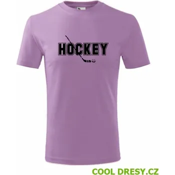 Chlapecké oblečení Dětské tričko s nápisem Hockey - Barva: fialová, Velikost 4roky