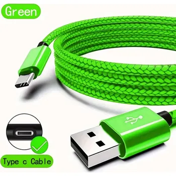 Příslušenství ke karavanu Kabel USB C s rychlým nabíjením, zelený, 3m