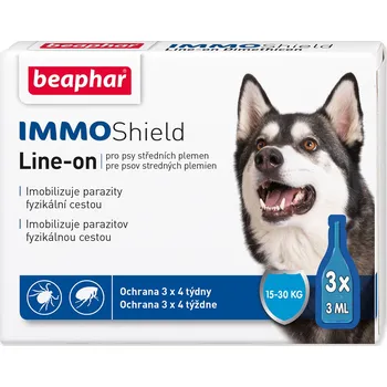 Antiparazitikum pro psa BEAPHAR Line-on IMMO Shield pro psy M 9 ml – EXPIRACE