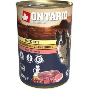 Krmivo pro psa Ontario konzerva Duck Flavoured Cranberries 400g