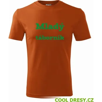 Pánské tričko Tričko Mladý táborník - Barva: oranžová, Velikost L