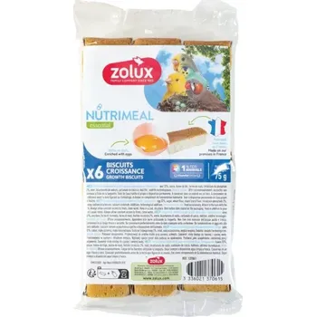 Krmivo pro ptáka Zolux NUTRIMEAL Cookies exoti domestic 6ks