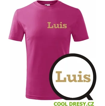 Dětské tričko Luis - Barva: purpurová, Velikost 4roky