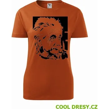 Dámské tričko Dámské tričko Einstein - Barva: oranžová, Velikost XL