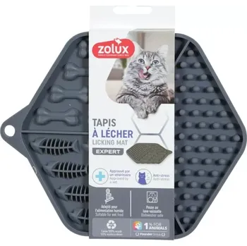 miska pro kočku Zolux Lízací podložka pro kočky SILICONE šedá