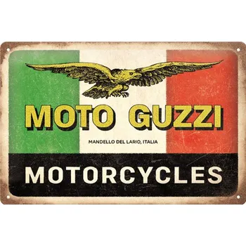 Plechová cedule NOSTALGIC ART cedule 20x30 Moto Guzzi - Motorcycles Italia
