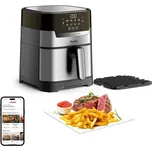Tefal Horkovzdušná Fritéza S Grilem Easy Fry & Grill 2V1 Digital Ey505d15 Nerezová/Černá