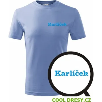 Chlapecké oblečení Dětské tričko Karlíček - Barva: nebesky modrá, Velikost 6let