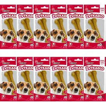 Pamlsek pro psa Akinu Kost z buvolí kůže přírodní pamlsek pro psy žvýkací 12 cm 12 ks