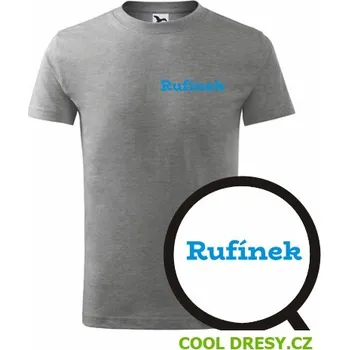 Dětská móda Dětské tričko Rufínek - Barva: tmavě šedý melír, Velikost 4roky