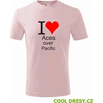Chlapecké tričko Dětské tričko I love Aces over Pacific - Barva: růžová, Velikost 8let