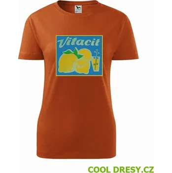 Dámské tričko Dámské retro tričko Vitacit - Barva: oranžová, Velikost XXL