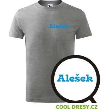 Dětské tričko Alešek - Barva: tmavě šedý melír, Velikost 4roky
